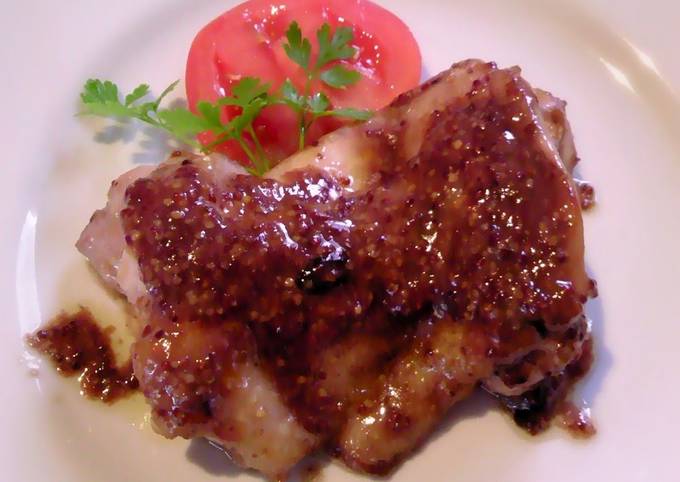 Chicken Steak with Red Wine and Honey Mustard