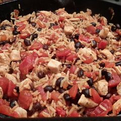 A picture of Cajun Style - Chicken, Black Beans & Brown Rice.