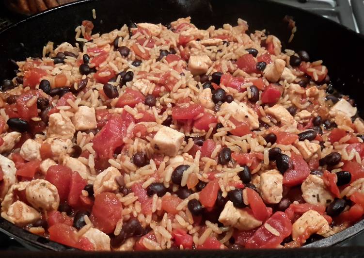 Recipe of Super Quick Homemade Cajun Style - Chicken, Black Beans &amp; Brown Rice