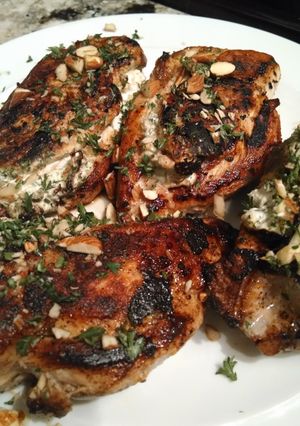 A picture of Almond-Stuffed Chicken.