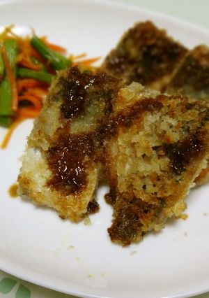 A picture of Easy Horse Mackerel Breaded with Mayo and Panko.