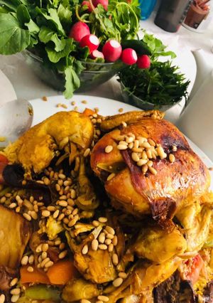 A picture of Eggplant Maqluba.