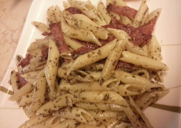 Simple Way to Prepare Homemade Penne Pesto with Ham