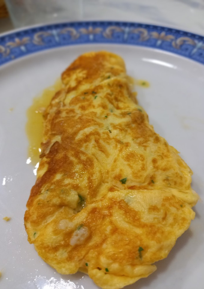 Una foto de Tortilla de bacalao, estilo sidrería