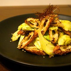 A picture of Chikuwa and Cabbage Stir-Fried in Mayonnaise and Ponzu.