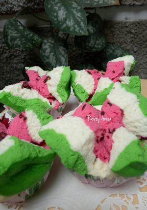 Foto resep Bolu Kukus Semangka