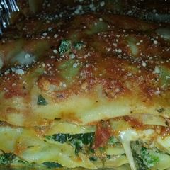 A picture of Spinach Mozzarella Cheese Lasagna.