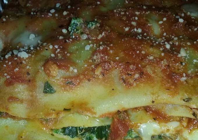 Recipe of Popular Spinach Mozzarella Cheese Lasagna for Dinner Food