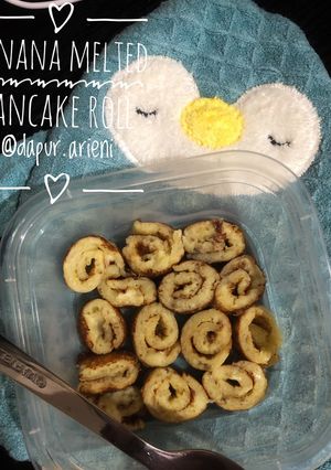 Foto resep MPASI : Banana Melted Pancake Roll