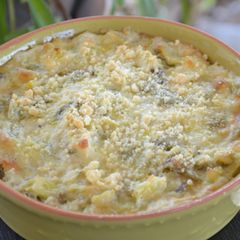 A picture of Green Chile & Garlic Artichoke Dip.