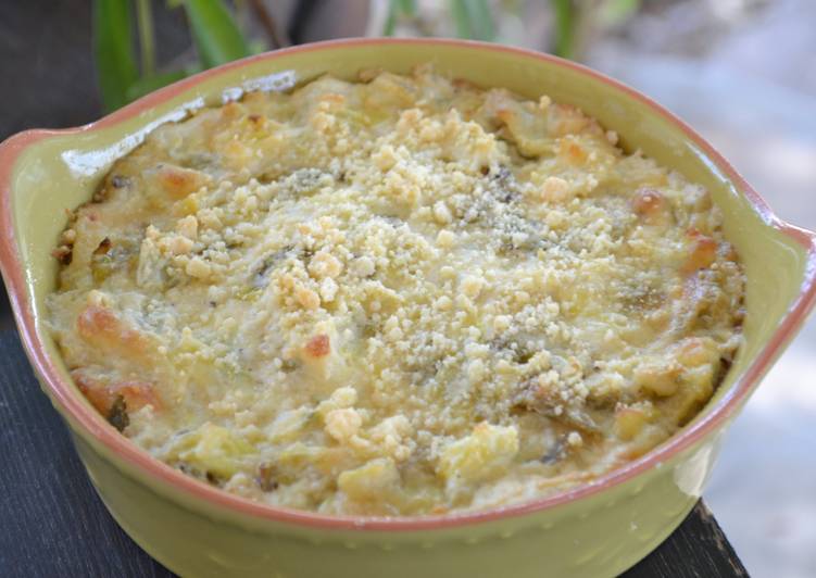 Steps to Prepare Any-night-of-the-week Green Chile &amp; Garlic Artichoke Dip