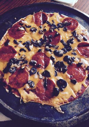 A picture of Tortilla Oven Baked Pizza.