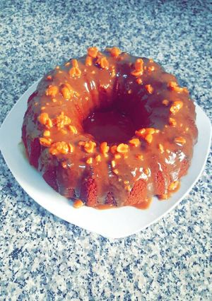 صورة لوصفة كيكة (تورتة) الشيكولاتة بصوص الفول السوداني