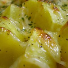 A picture of Soy Sauce Butter Baked Potatoes.