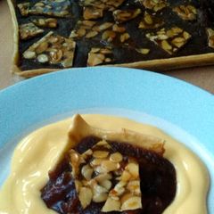 A picture of Vickys Salted Caramel Tart, GF DF EF SF NF.