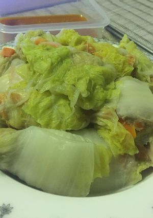 รูปของ หมูห่มผักกาด (ง่ายๆสไตล์เด็กหอ)