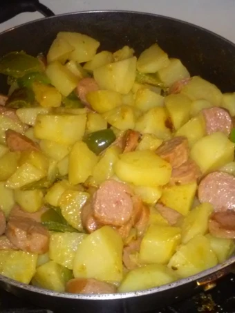 Recipe Fried potatoes and turkey sausage the Delicious Delicious