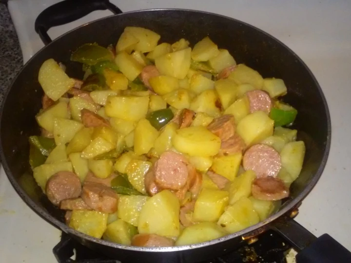 Recipe Fried potatoes and turkey sausage the Delicious Delicious