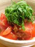 Tomatoes Dressed with Umeboshi Pickled Plums and Bonito Flakes