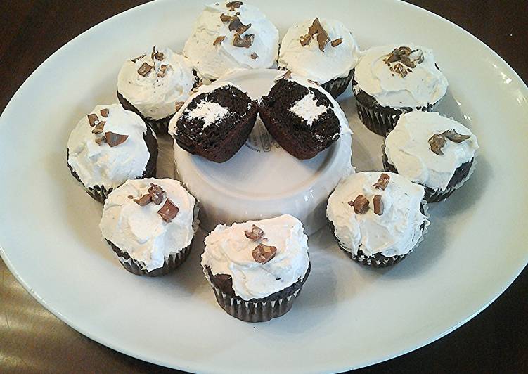 Chocolate Cream Filled Cupcakes