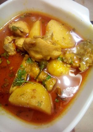 A picture of Heaven Chicken Curry by Mom.