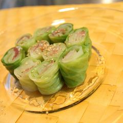 Rolled Cabbage and Cured Ham A picture of Rolled Cabbage and Cured Ham.