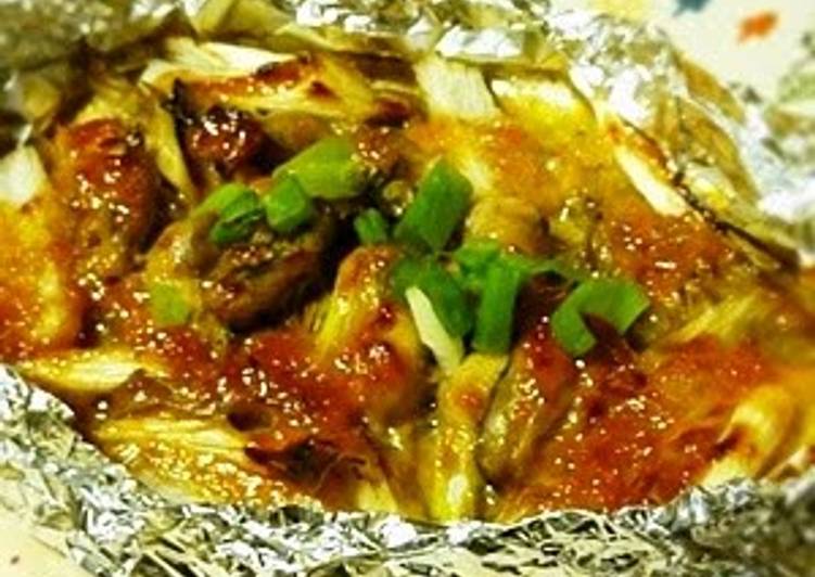 Recipe of Favorite Foil-Baked Oysters with Miso-Mayonnaise