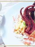 Spaguetis y frutos de mar