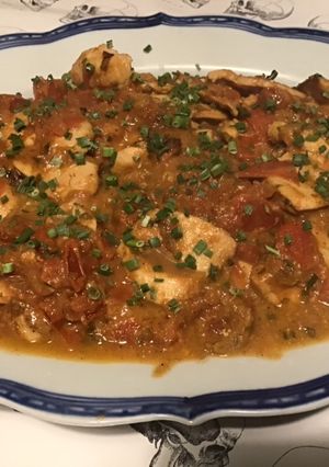 Une photo de Poulet aux tomates et moutarde de Dijon