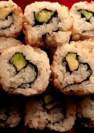 A picture of Vegetarian California Rolls.