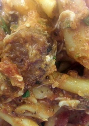 A picture of Grilled Sausage Mostaccioli.