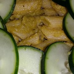 A picture of Noodles with Pesto (Lactose free / Treenut Allergy Safe).