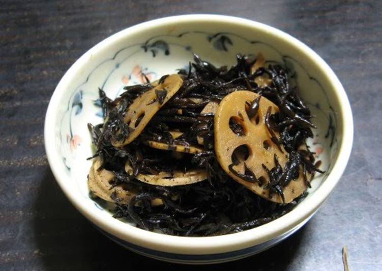 Recipe of Super Quick Homemade Macrobiotic: Hijiki and Lotus Root