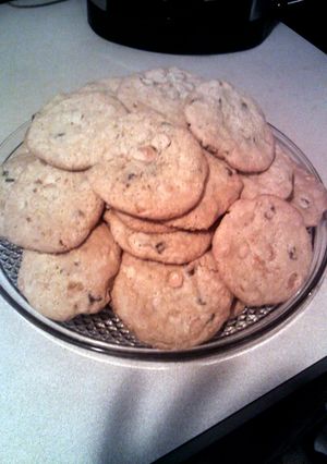 A picture of who put butterscotch in my chip cookies?.