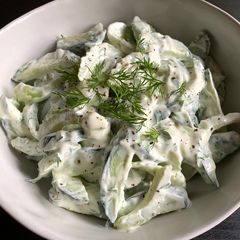 A picture of Cucumber & Celery Yoghurt Salad.