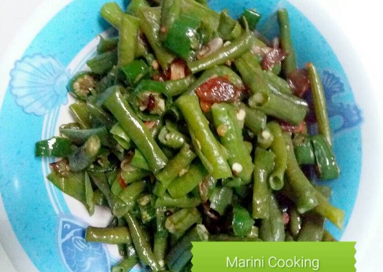Tumis Kacang panjang asam manis