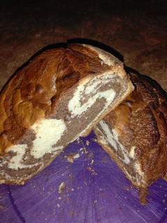 Una foto de Torta cebra fácil, económica y rica
