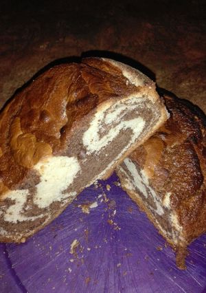 Una foto de Torta cebra fácil, económica y rica