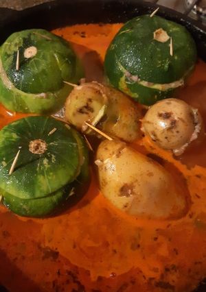 Una foto de ¡Papas y zapallitos rellenos!