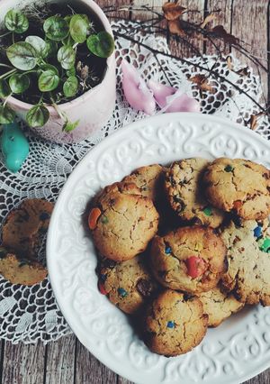 Une photo de COOKIES AU BEURRE DE Cacahuètes ET M&ms'S