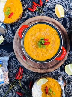 Sárgaborsó dahl (vegán) recept fotója