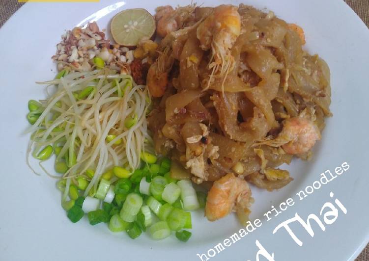 Pad Thai with homemade rice noodles