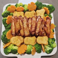 A picture of Fried Chicken Wings and Nuggets.