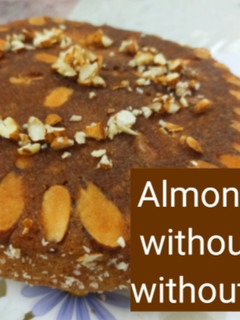 A picture of Almond cake without oven and without butter.