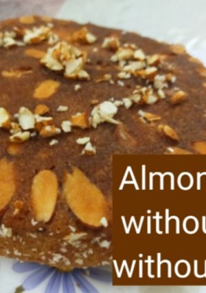 A picture of Almond cake without oven and without butter.