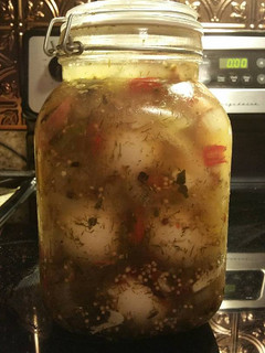 A picture of Pickled Eggs.