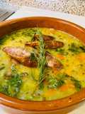 Arvejitas con arroz y longaniza
