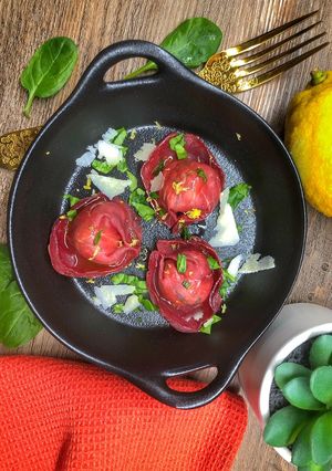 A picture of Bresaola Ravioli.