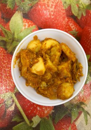 A picture of Arbi masala.