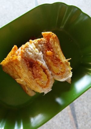 Foto resep Roti bakar isi scramble egg